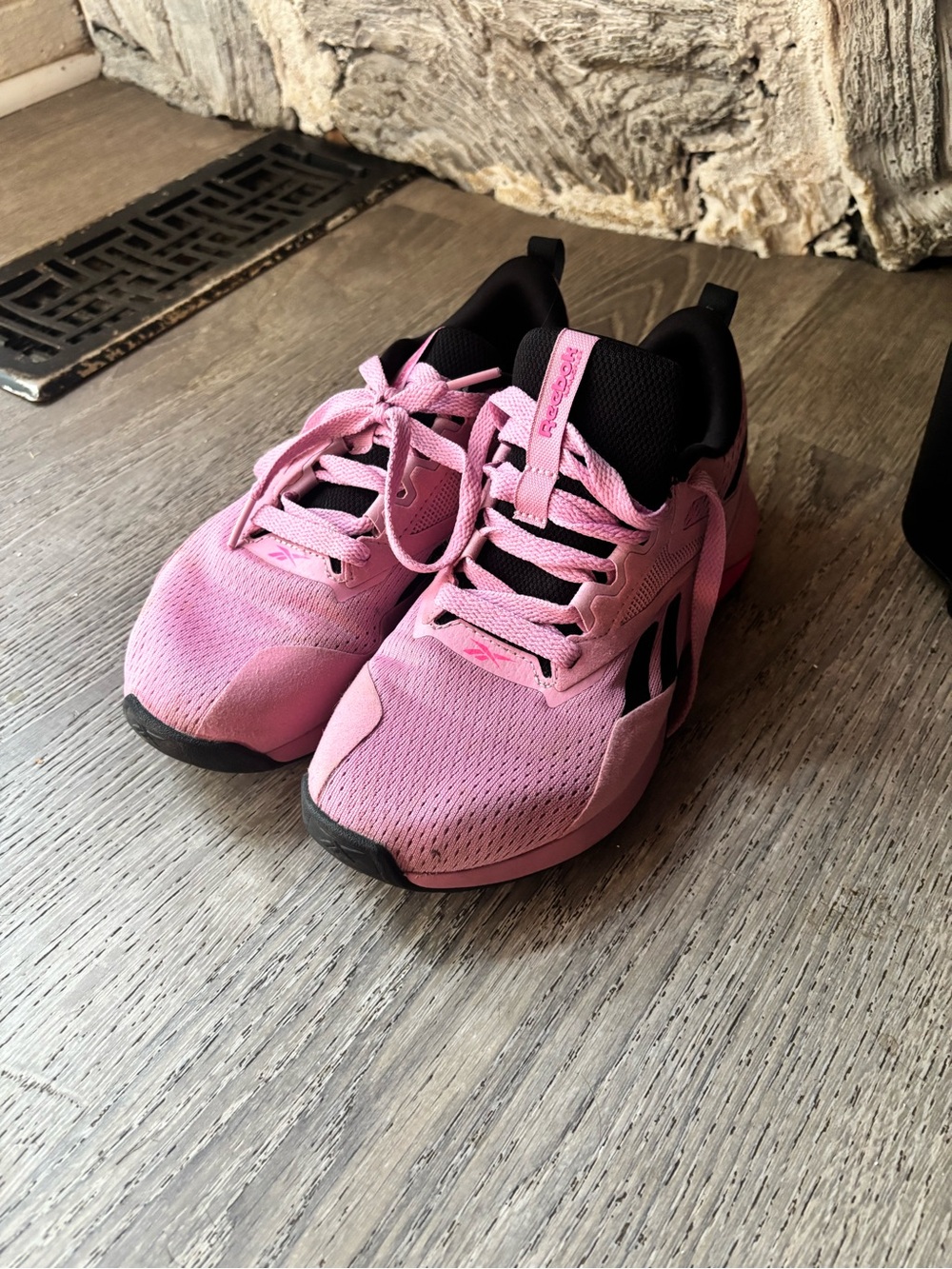 Reebok Pink and Black Athletic Sneakers